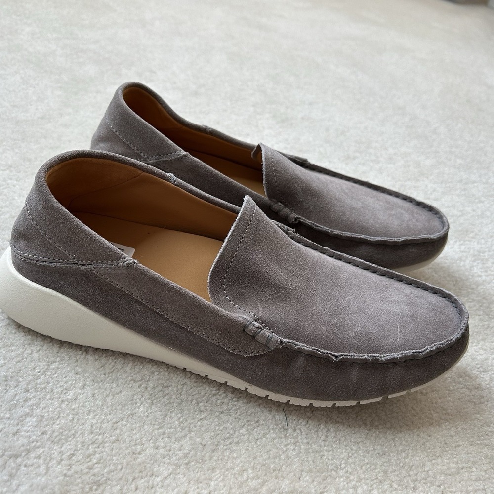 OluKai Ka'a Loafer Slip On Shoes Men's 9.5 Suede Italian Leather Moc Toe $140